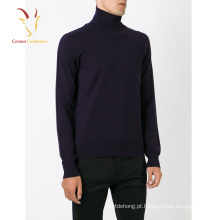 Camisola de caxemira de pescoço grosso V-pescoço de cashmere dos homens da Mongólia